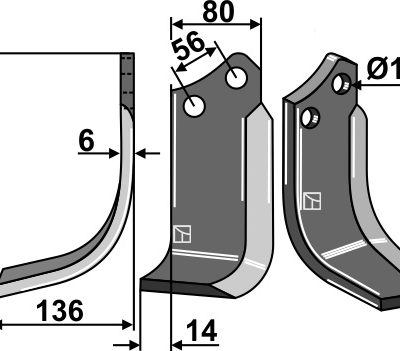 Blade 190x80mm, left