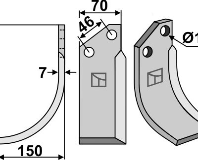 Blade 168x70mm, left