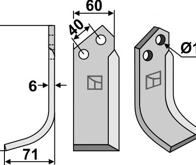 Blade 135x60mm, left