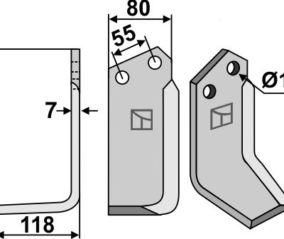 Blade 176x80mm, left
