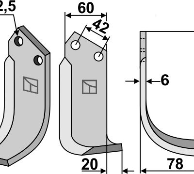 Blade 190x60mm, right