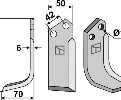 Blade 170x50mm, left