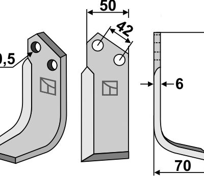 Blade 170x50mm, right