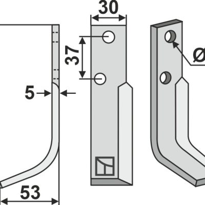 Blade 153x30mm, left