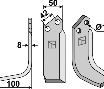 Blade 190x50mm, left