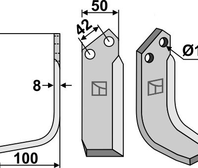 Blade 190x50mm, left