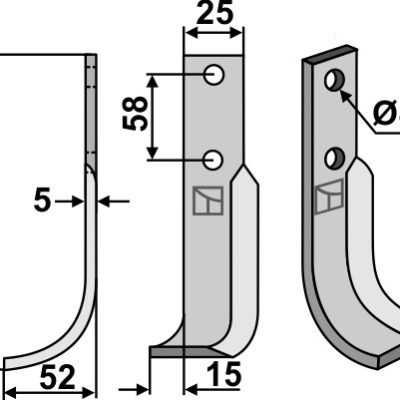 Blade 170x25mm, left