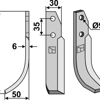 Blade 178x30mm, left