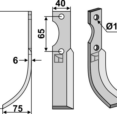 Blade 212x40mm, left