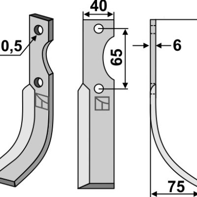 Blade 212x40mm, right