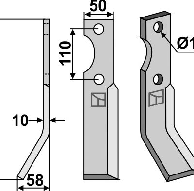 Blade 310x50mm, left