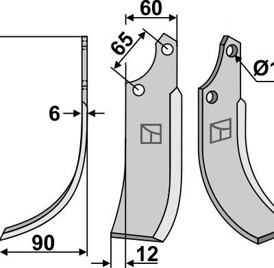 Blade 200x60mm, left