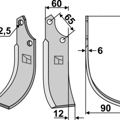 Blade 200x60mm, right