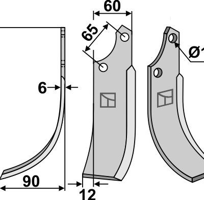 Blade 185x60mm, left