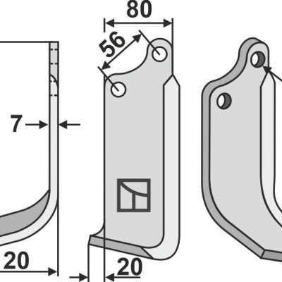 Blade 190x80mm, left