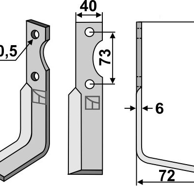 Blade 217x40mm, right