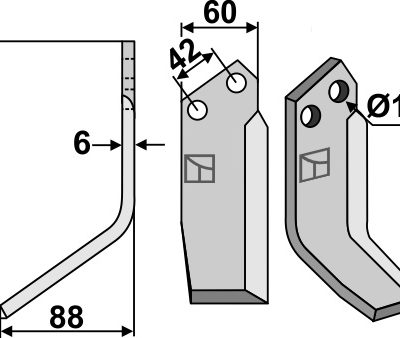 Blade 185x60mm, left