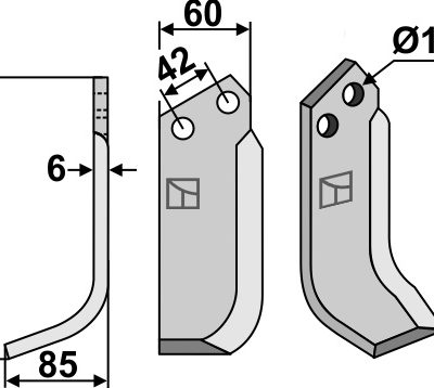 Blade 174x60mm, left