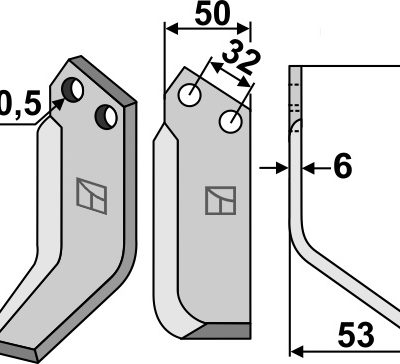 Blade 140x50mm, right
