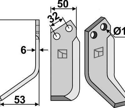 Blade 157x50mm, left