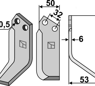 Blade 157x50mm, right