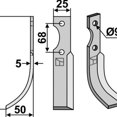 Blade 172x25mm, left model
