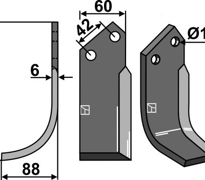 Blade 185x60mm, left