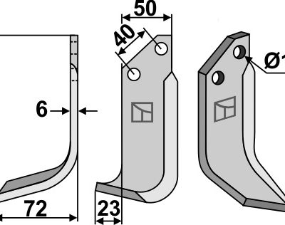 Blade 152x50mm, left