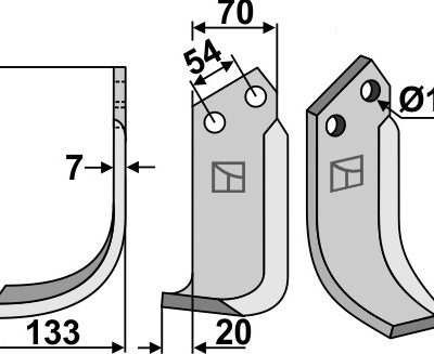 Blade 182x70mm, left