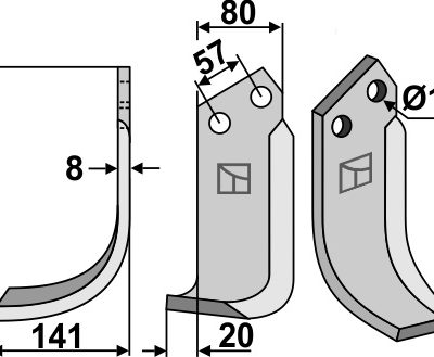 Blade 204x80mm, left