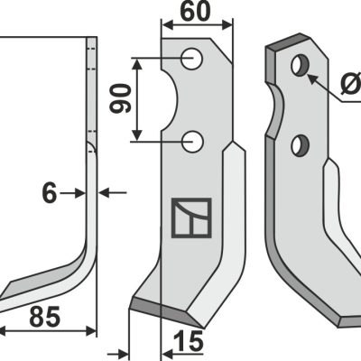 Blade 290x60mm, left