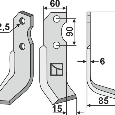 Blade 290x60mm, right