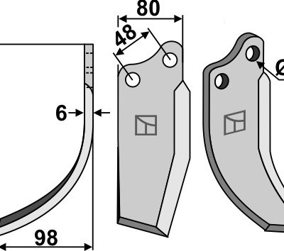 Blade 210x80mm, left