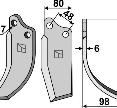 Blade 210x80mm, right