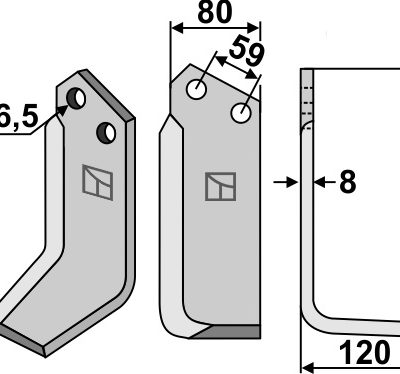 Blade 200x80mm, right