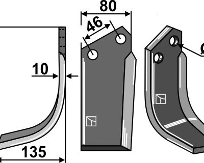 Blade 225x80mm, left
