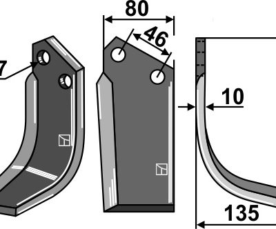 Blade 225x80mm, right
