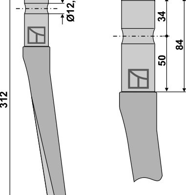 Tine for rotary harrows