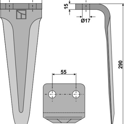 Tine for rotary harrows