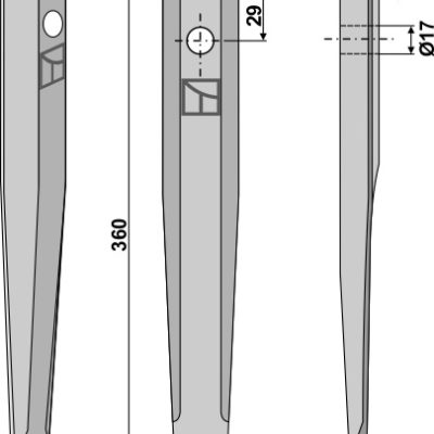 Tine for vibro-harrow