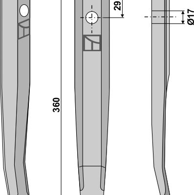 Tine for vibro-harrow