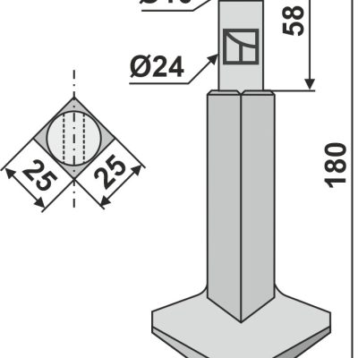 Rotary-tine 180mm