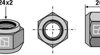 self-locking nut - cone-shaped - M24x2 - 8.8
