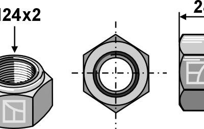 Self-locking hexagon nut - M24x2 - 8.8