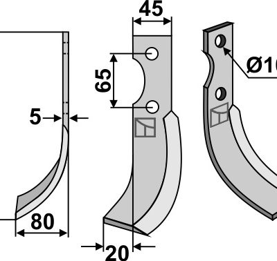 Blade 210x45mm, left