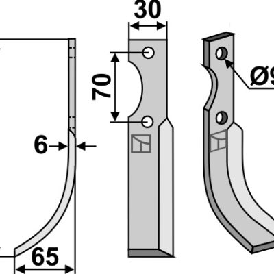 Blade 183x30mm, left