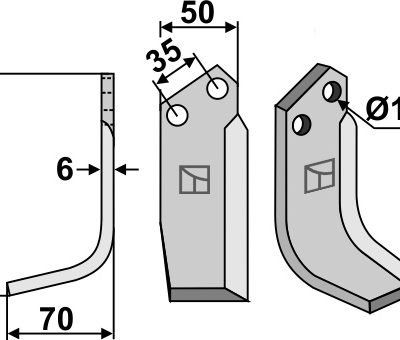 Blade 175x50mm, left