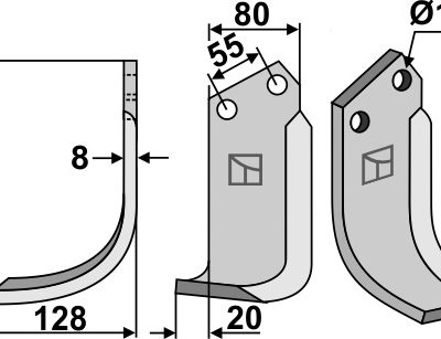 Blade 185x80mm, left