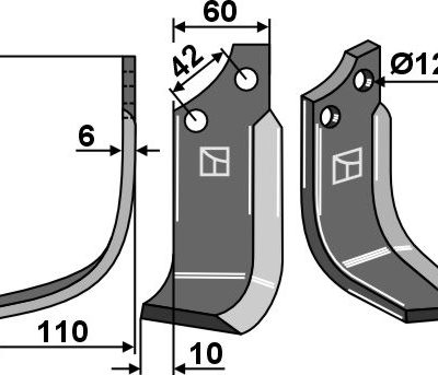 Blade 170x60mm, left