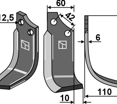 Blade 170x60mm, right